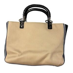 ANTONIO MELANI Tan and Black Satchel